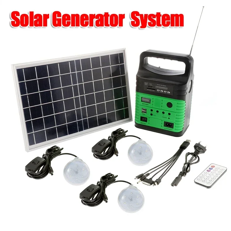 Outdoor Power Source - Portable Camping Solar Power Generator System