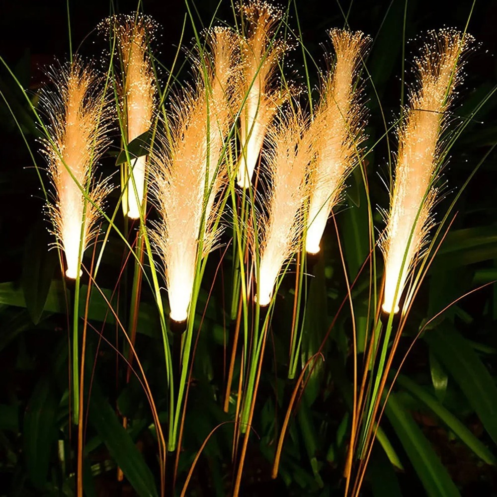 Outdoor Yard Power Stake - Solar Powered Reed Lights Outdoor LED
