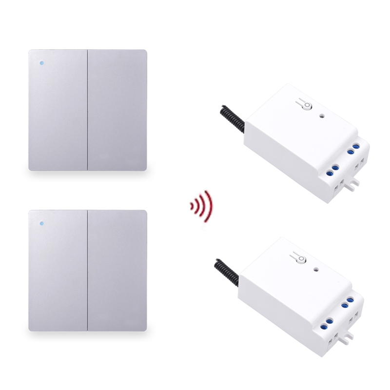Outdoor Power Outlet With Remote Control - RF433 Wireless Wall Light Switch Self-Powered