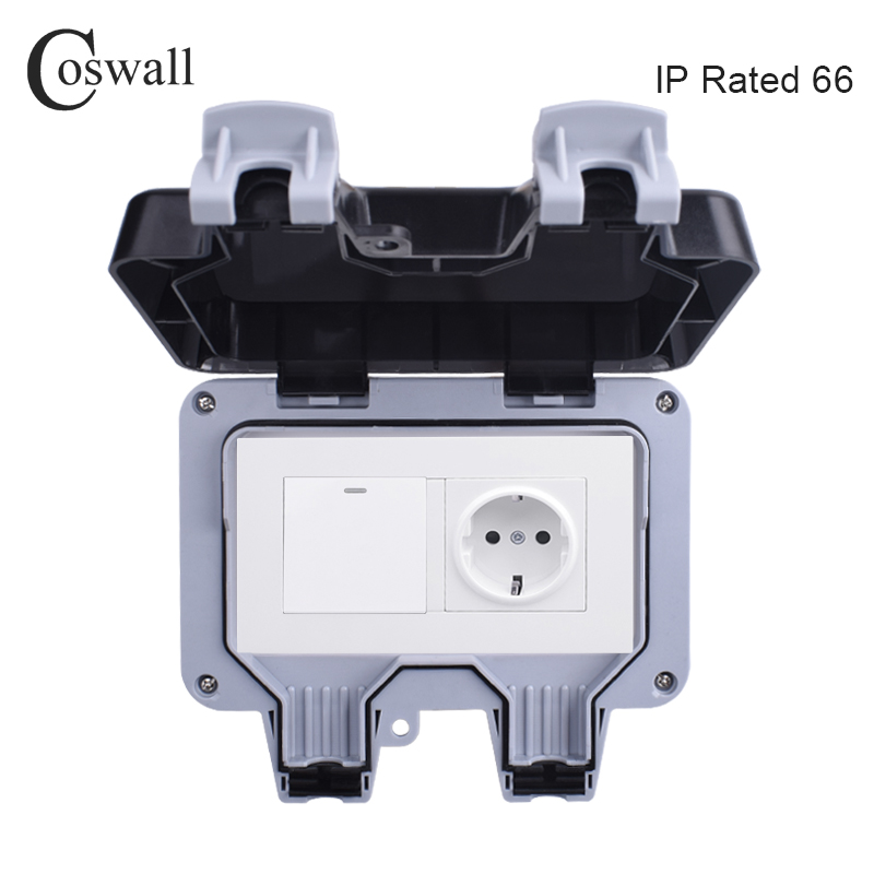 Coswall IP66 Weatherproof Wate - Power Switch Outdoor 评论和价格