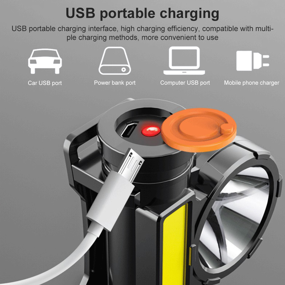 LED USB Rechargeable COB Headl - Outdoor Power Source 评论和价格