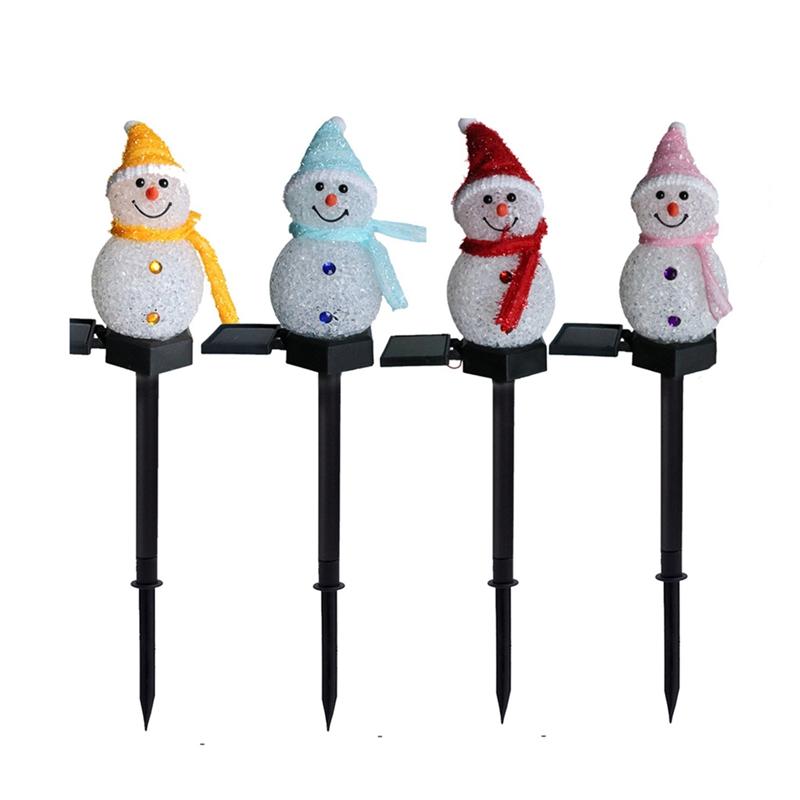 LED Snowman Solar Garden Light - Outdoor Yard Power Stake 评论和价格