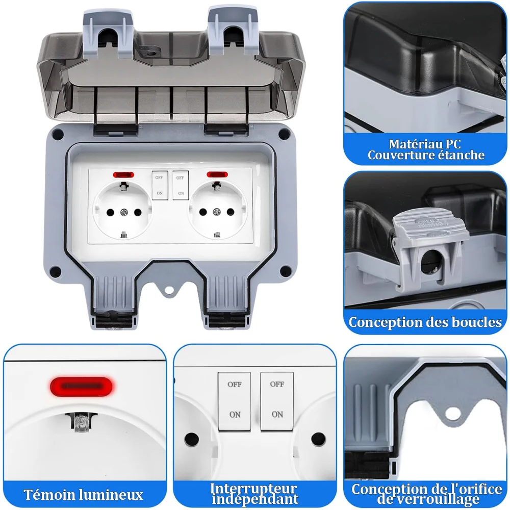 European-Style Outdoor Socket  - Power Switch Outdoor 评论和价格