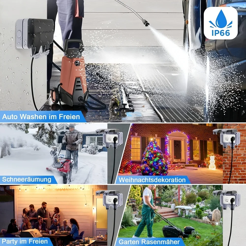 European-Style Outdoor Socket  - Power Switch Outdoor 评论和价格