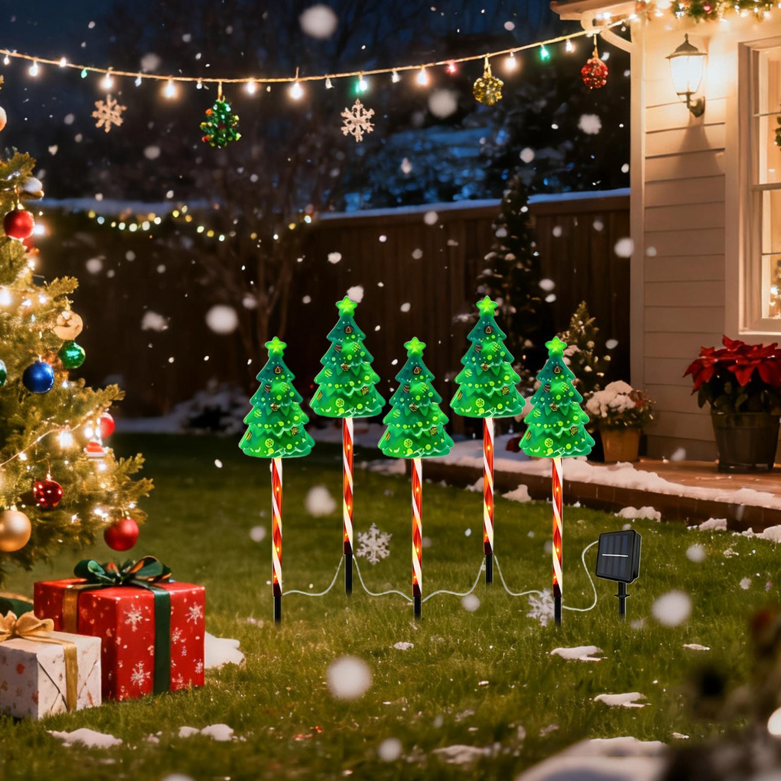 Christmas Tree Driveway Light  - Outdoor Yard Power Stake 评论和价格