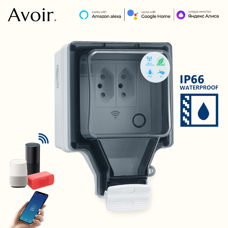 Avoir Tuya Wifi Smart Socket I - Outdoor Power Outlet With Remote Control 评论和价格