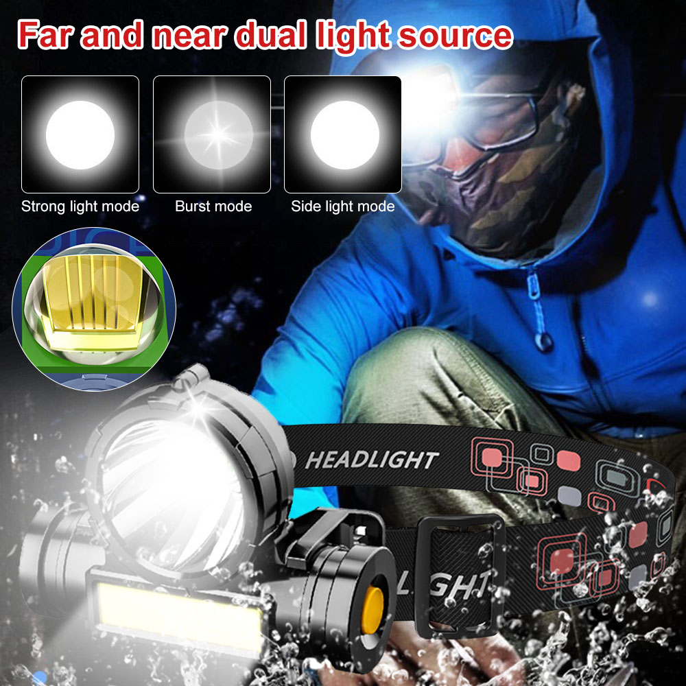 USB LED Rechargeable COB Headl - Outdoor Power Source 评论和价格