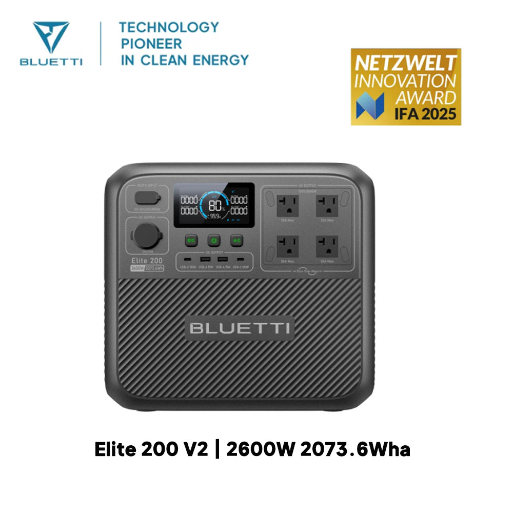 【Renew】BLUETTI Elite 200 V2 Po - Outdoor Power Source 评论和价格