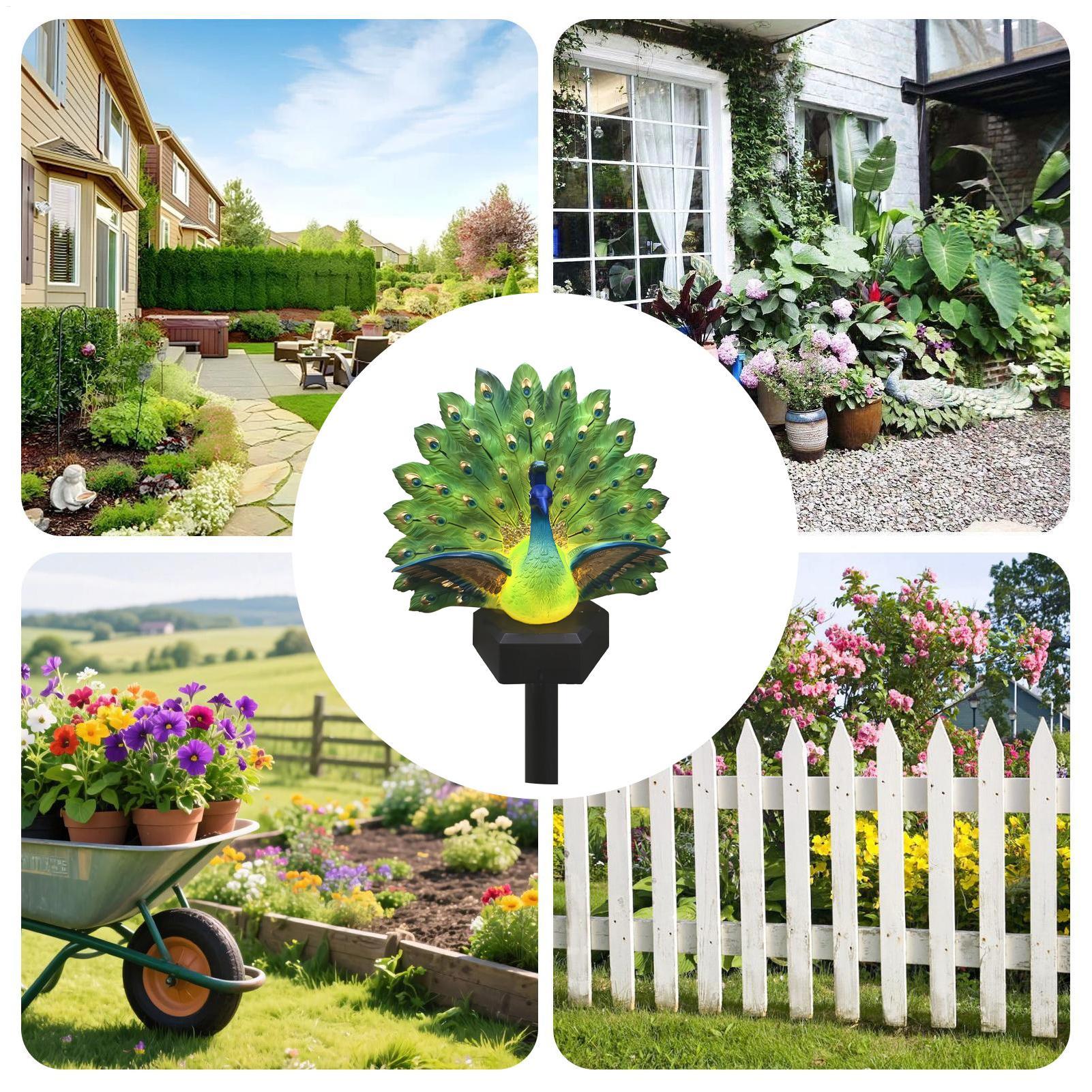 Solar Bird Garden Decor Solar  - Outdoor Yard Power Stake 评论和价格