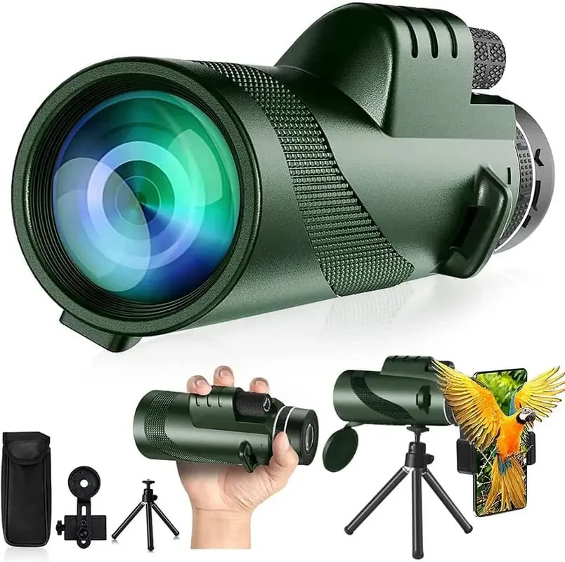 80x100 HD Monocular for Smartp - Outdoor Power Point 评论和价格