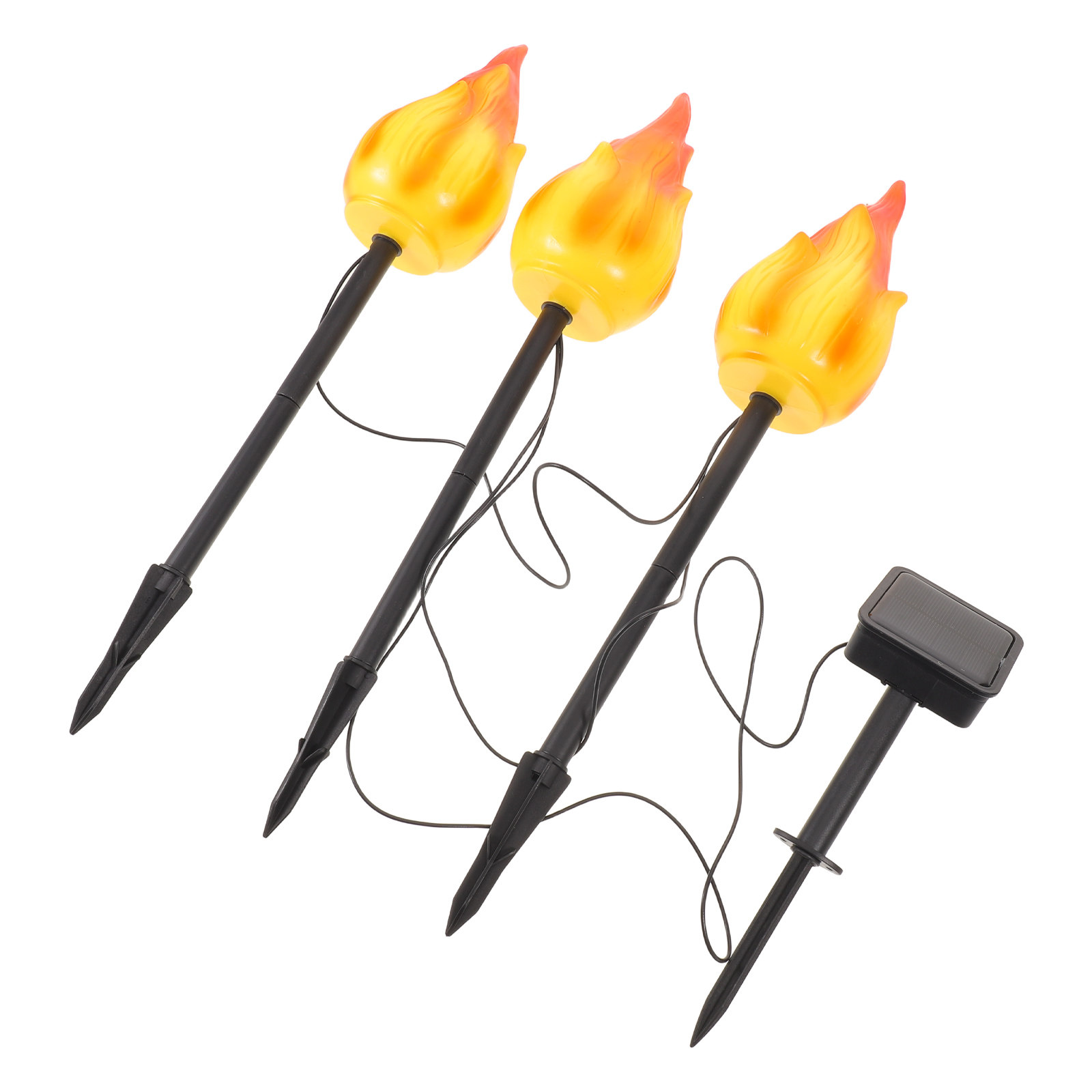 3Pcs Solar Torch Lights Outdoo - Outdoor Yard Power Stake 评论和价格